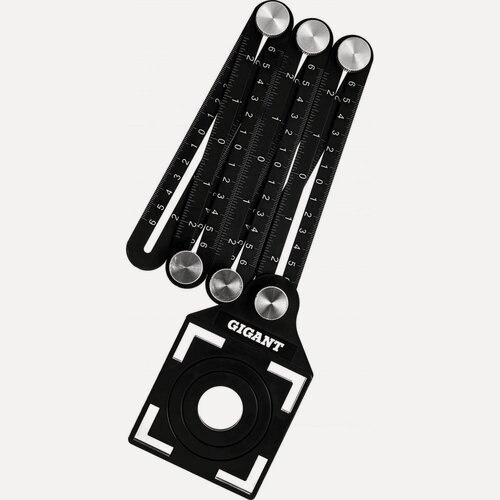 Изображение товара Алюминиевая 6-сторонняя линейка/угольник Gigant копировальный шаблон 130 мм GAR-6-130