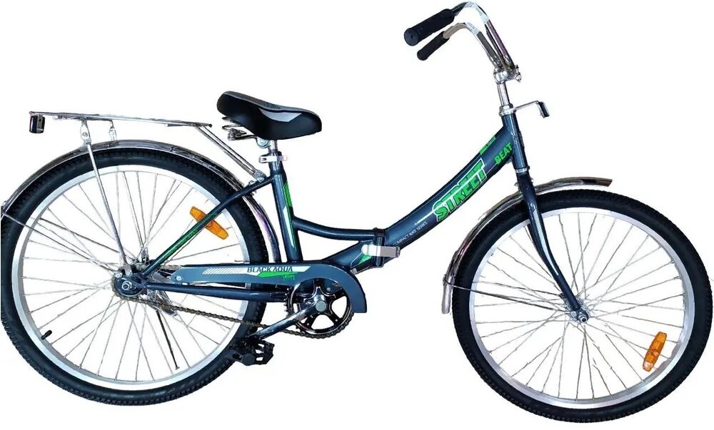 фото Велосипед BLACK AQUA Street Beat 141 24" 1s, серый/зеленый