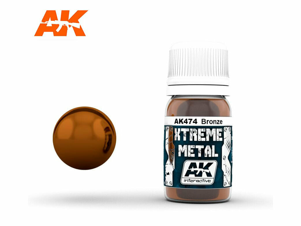 фото AK-474 AK-Interactive Xtreme Metal Bronze (Металлик, бронза), 30 мл.