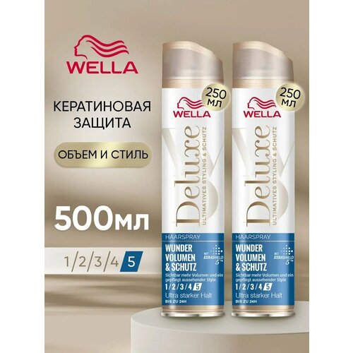 Лак для волос профессиональный Deluxe сильной фиксации 2 шт