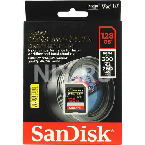 SD карта Sandisk Extreme Pro SDSDXDK-128G-GN4IN
