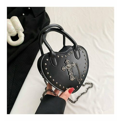 Сумка кросс-боди , фактура гладкая, черный