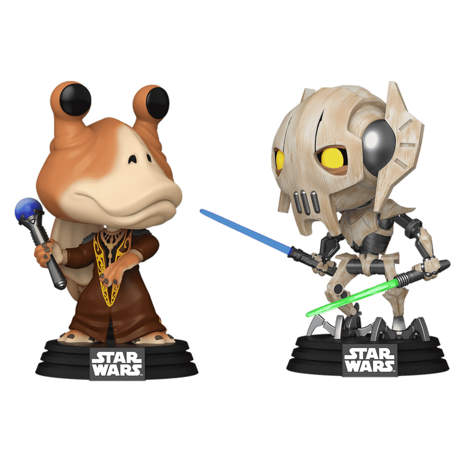 Фигурка Funko POP! Bobble Star Wars Clone Wars Duels Jar Jar Binks vs General Grievous(Exc)2PK 76862