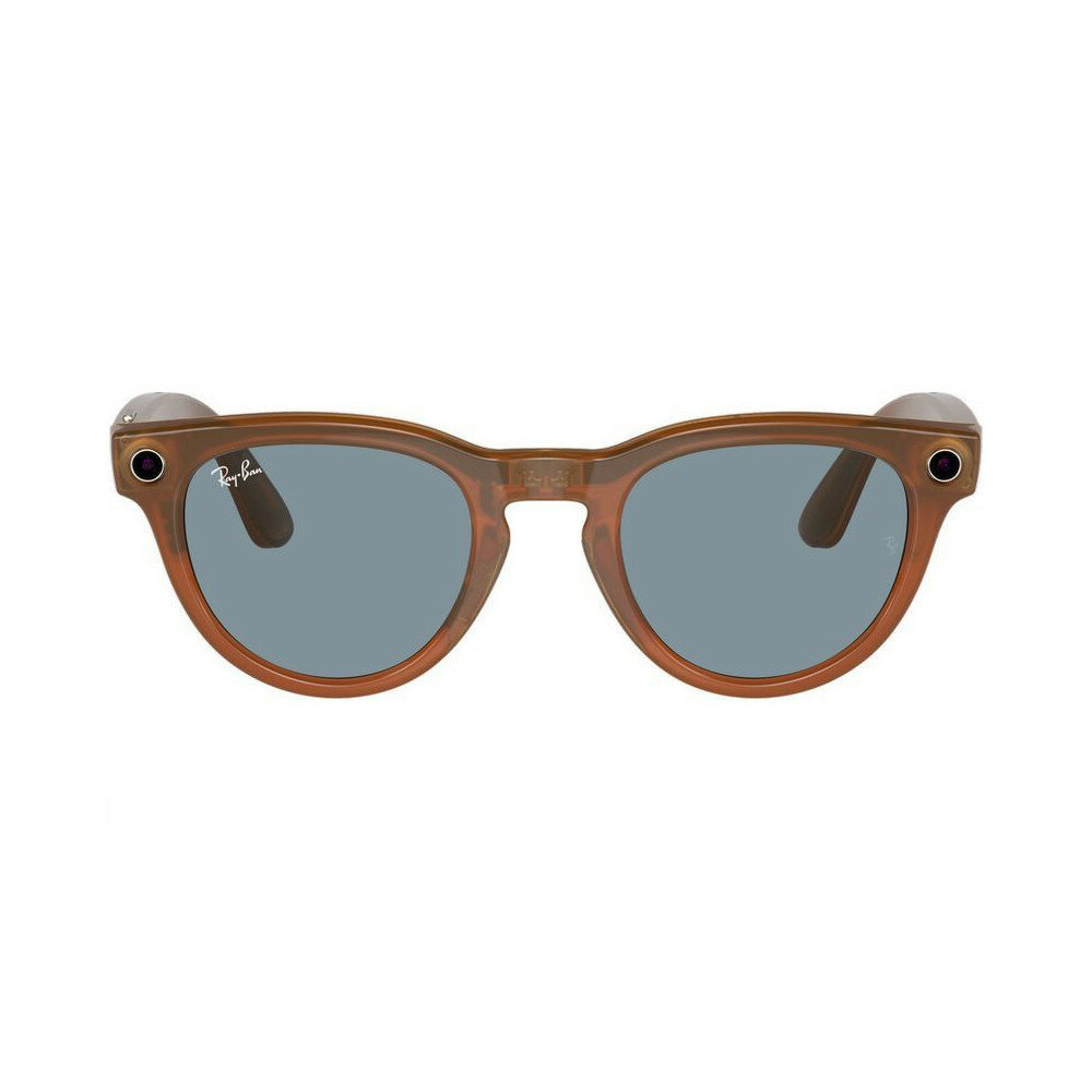 Камера-очки Ray-Ban Smart Glasses Headliner RW4009 Shiny Caramel/Teal Blue