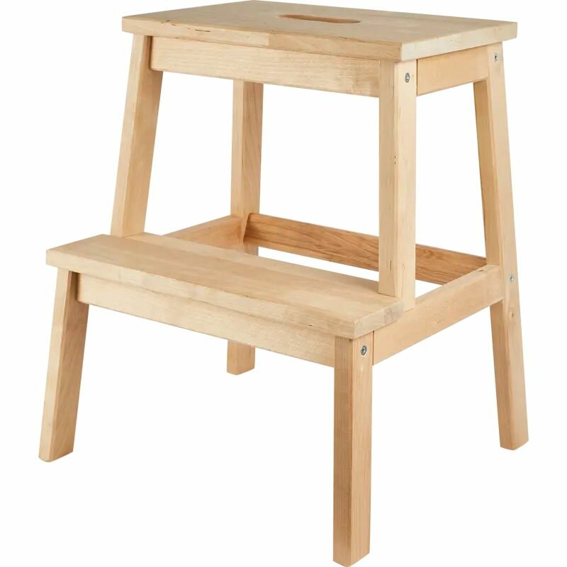 фото Табурет стремянка со ступенькой, Беквэм деревянный стул ступенька аналог IKEA