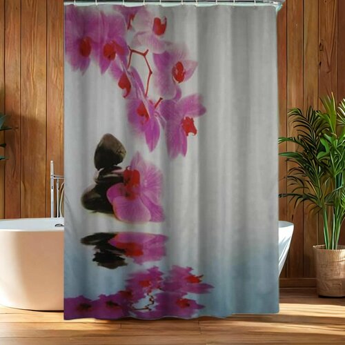 Шторка для ванной тканевая 180х180см 