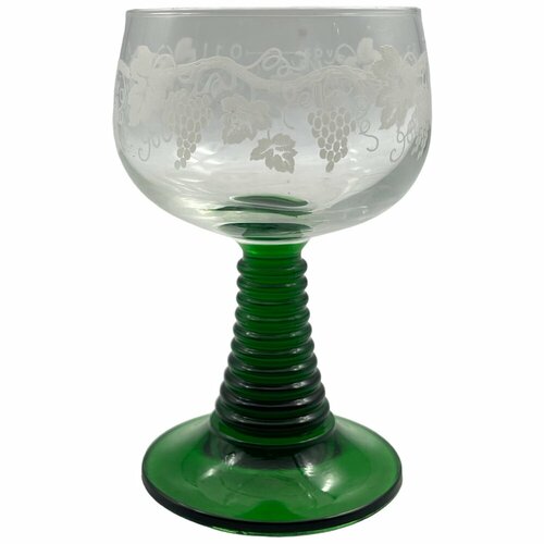 Ремер Виноградная лоза 130 мл хрустальное стекло гравировка 1950-1970 гг Франция 3552₽