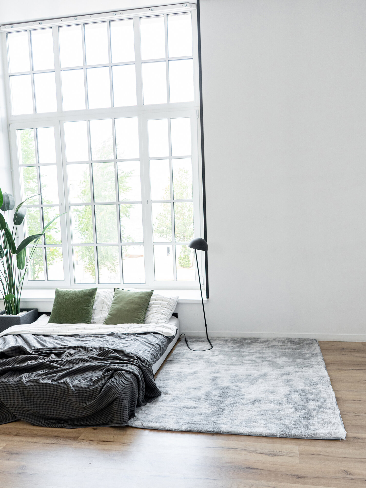 фото Коврик прикроватный "Прямоугольный", темно серый, 140х200