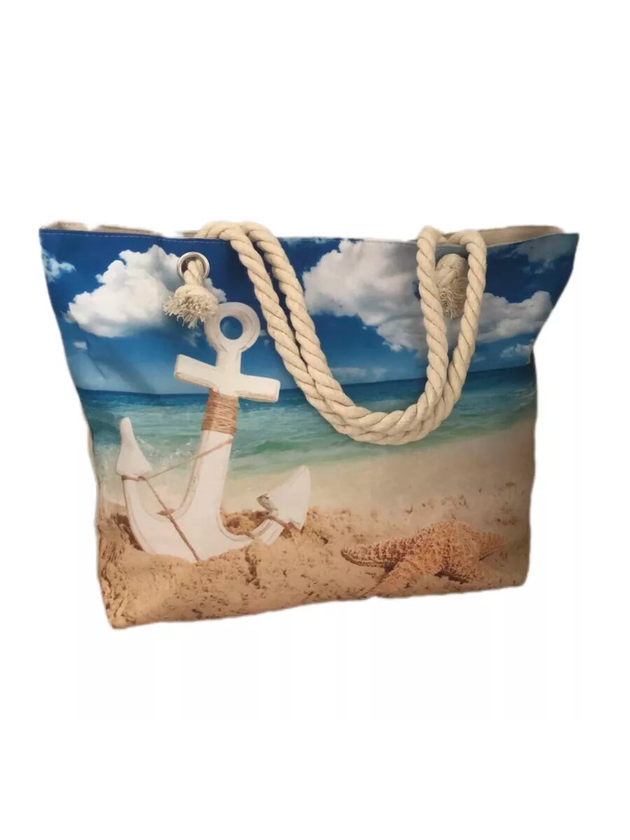 фото Летняя пляжная сумка на молнии