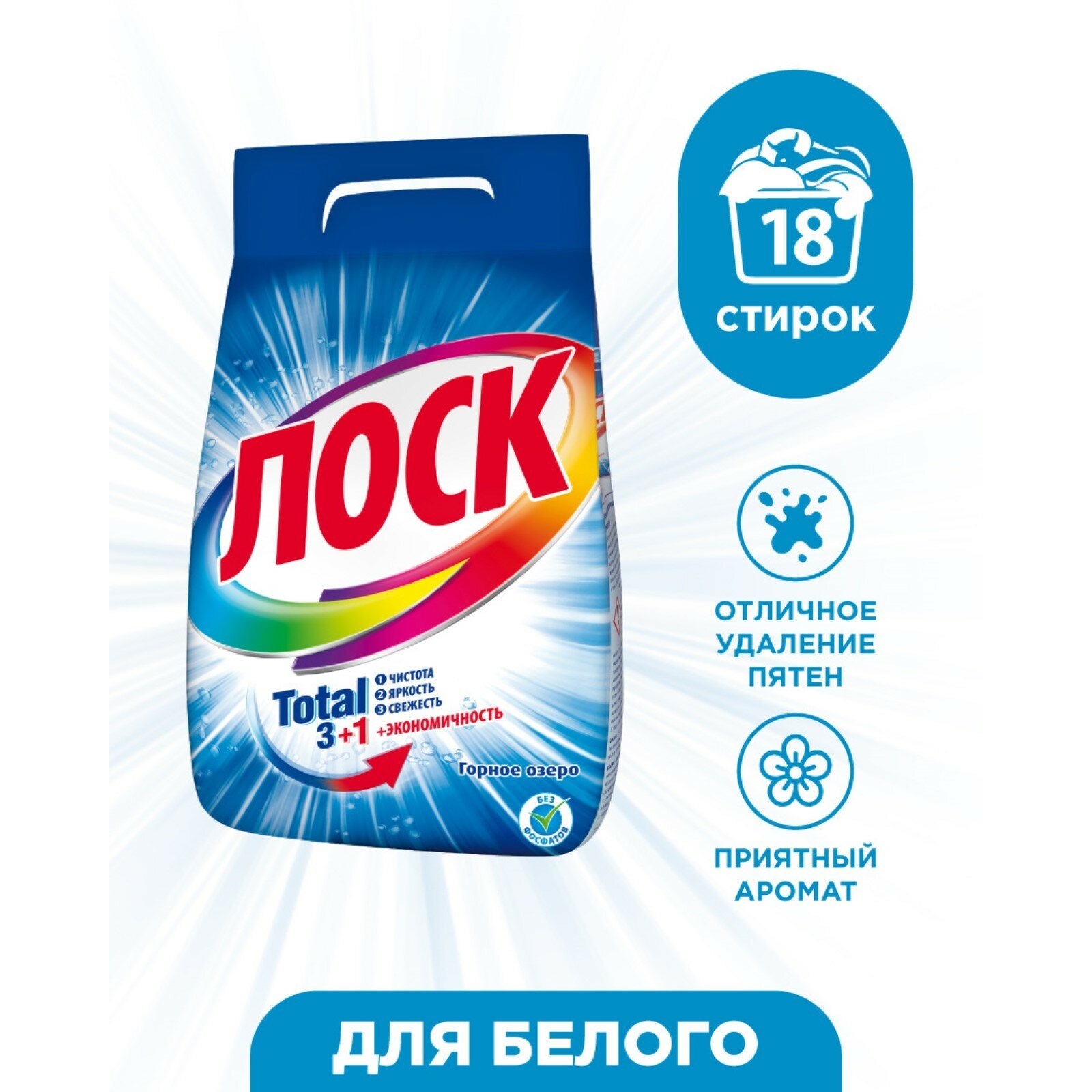 Стиральный порошок Losk Горное озеро (автомат) 2.7 кг пластиковый пакет