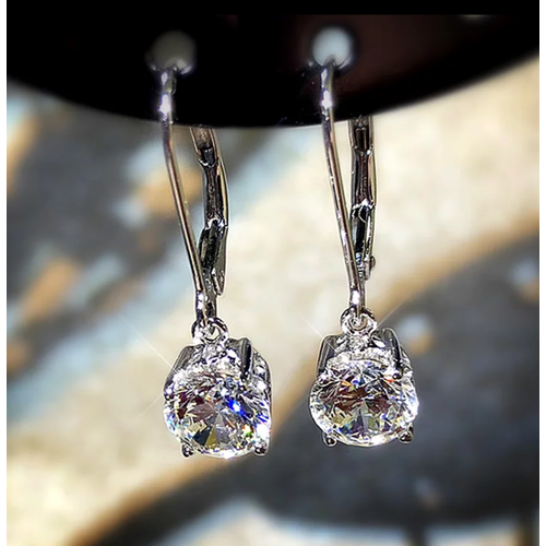 Серьги ZULTANIT фианит серебристый 663₽