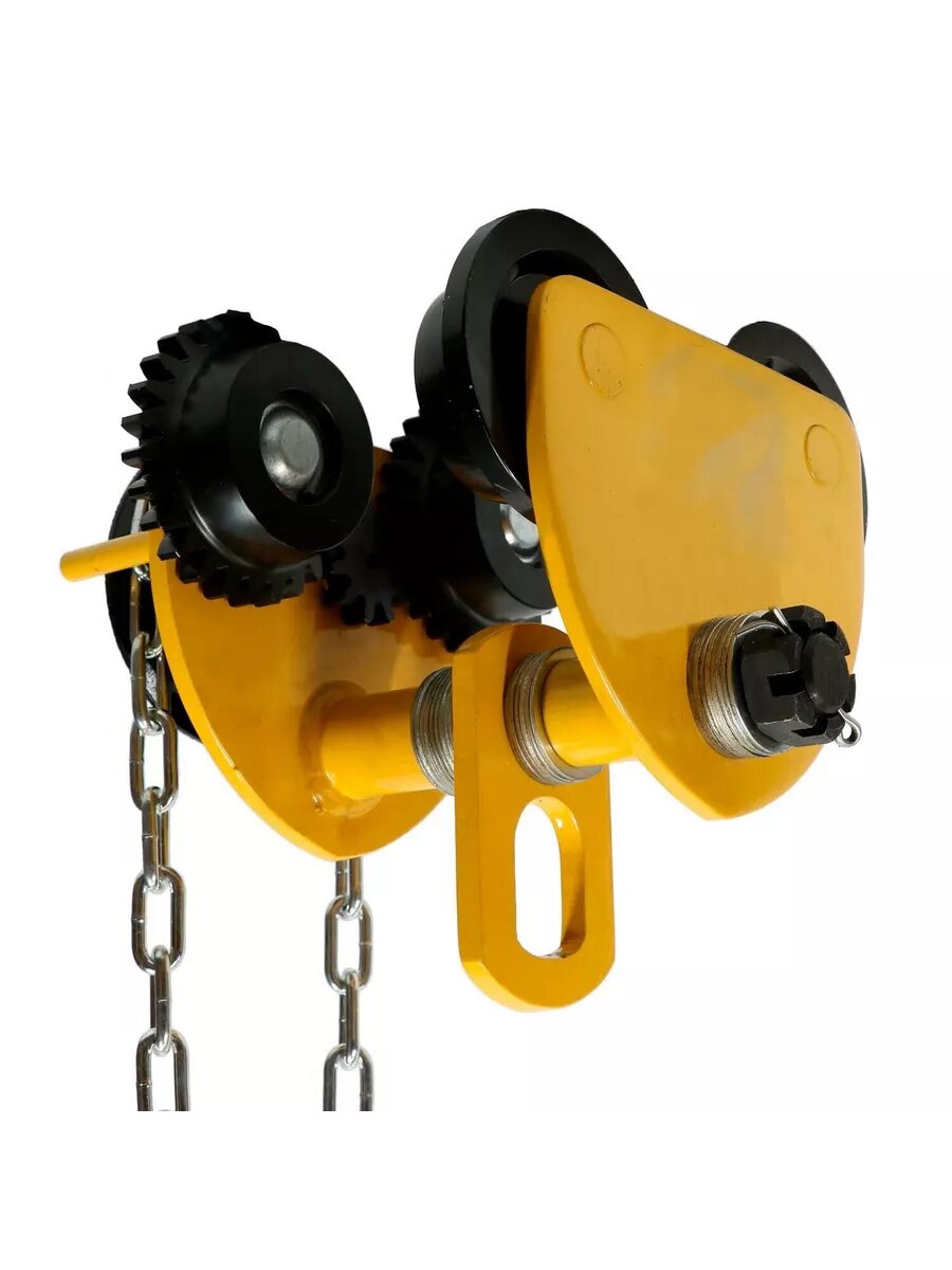 фото Каретка ручная 1т 12м тип GCL тележка на двутавр с ручным приводом