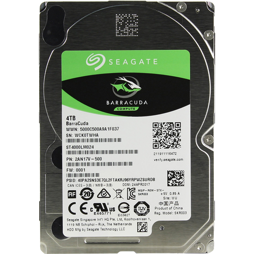 Жесткий диск HDD Seagate SATA 4Tb 25 15mm 5400 128Mb 16370₽