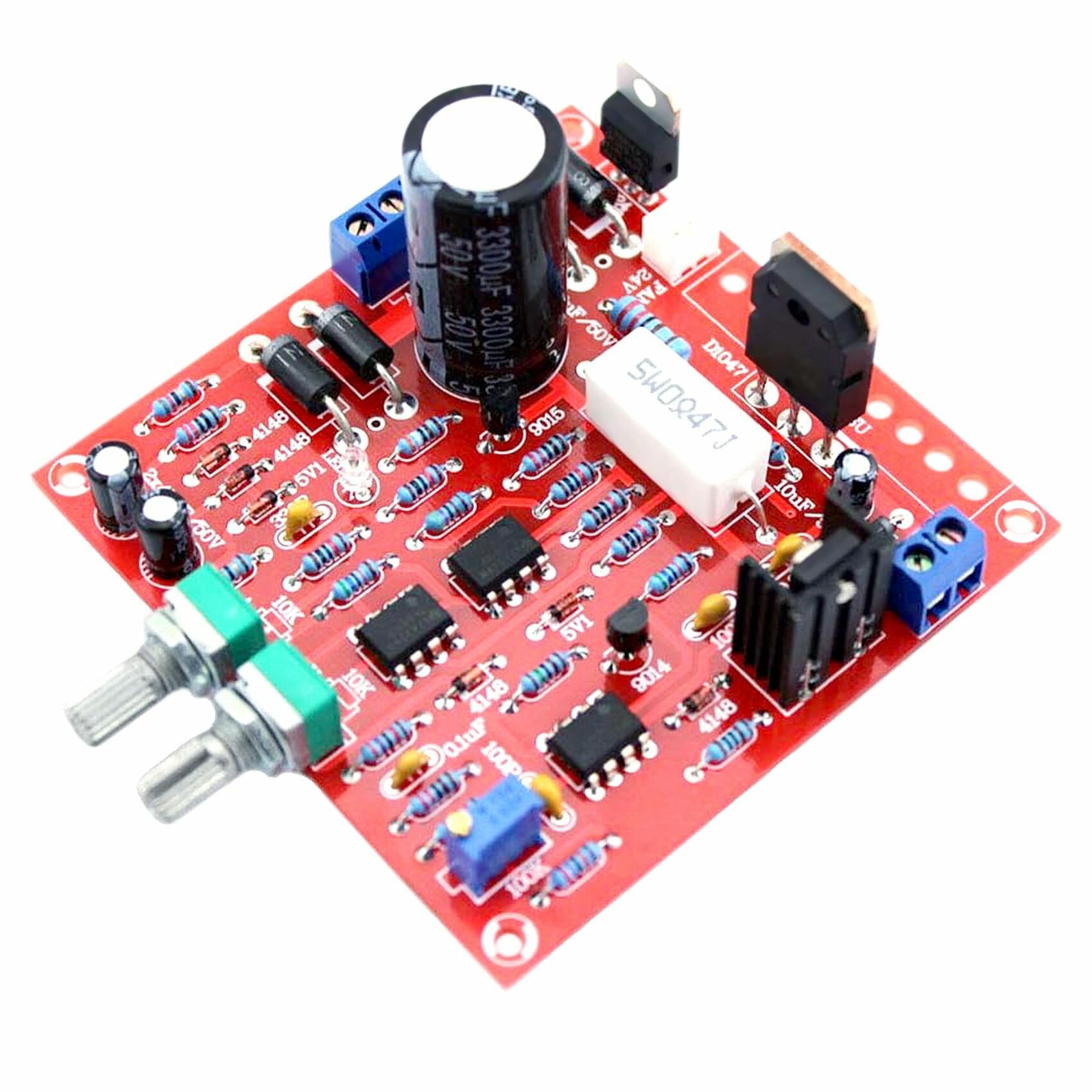 9V KIT Конструктор для самостоятельной сборки и пайки "Лабораторный блок / источник питания 0-30В 2мА-3А" АС 24V без корпуса (У) — фото 1