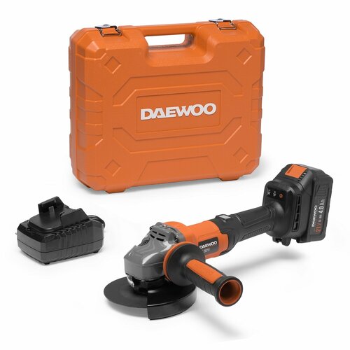 УШМ аккум DAEWOO DAG 2521Li SET 21В 125мм 2скор 250011500обмин пл пуск АКБ Li-Ion 4АчЗУ 13694₽