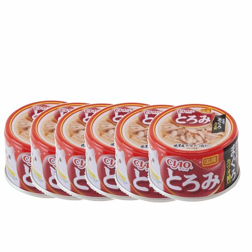 Inaba Ciao Toromi Влажный корм для кошек Куриное филе и тунец Магуро с кацуобуси в бульоне 80г*6шт