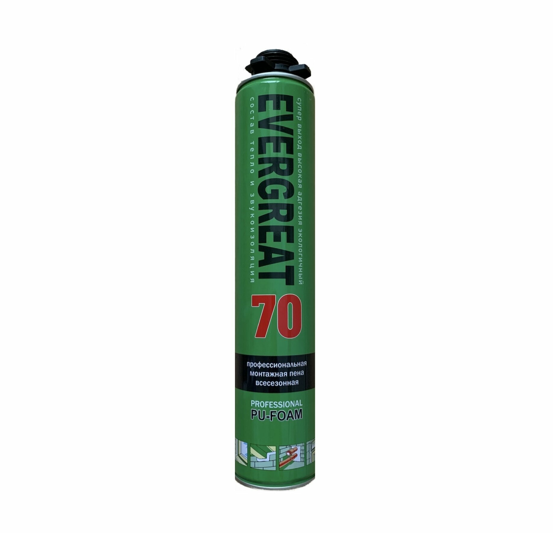 EVERGREAT Professional 70 пена полиуретановая монтажная профессиональная всесезонная 750 мл