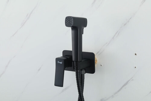 Изображение товара Гигиенический душ скрытого монтажа Frap F2084-6 черный, латунь