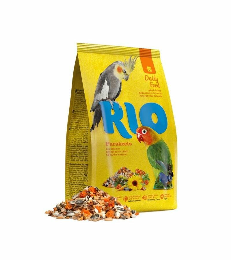 Корм Rio для средних попугаев "Основной рацион", 1 кг