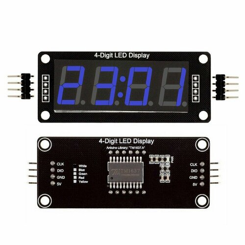 Дисплей светодиодный 4-разрядный для часов TM1637 0.56 68X30 Синий