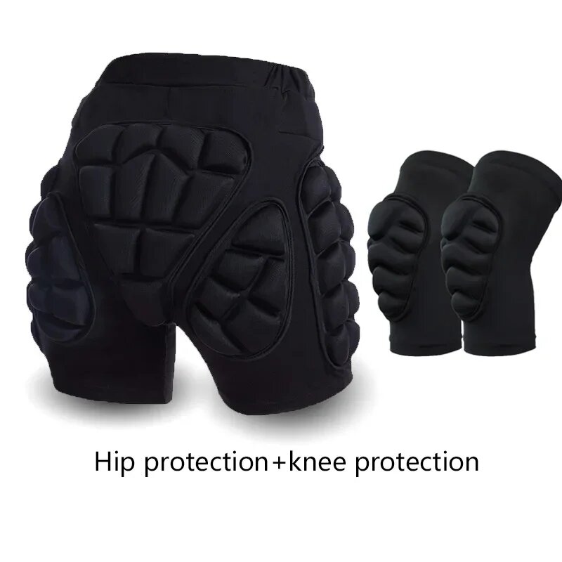 Лыжные штаны с защитой бедер предотвращающие падение катание на роликовых коньках ледороллер спортивное детское защитное снаряжение наколенники налокотники запястья