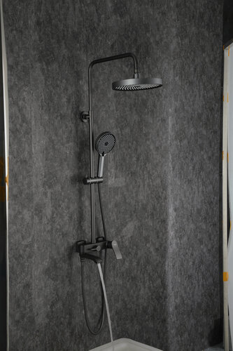 Изображение товара Душевая система с смесителем и тропическим душем Frap F2475-9, латунь, оружейная сталь