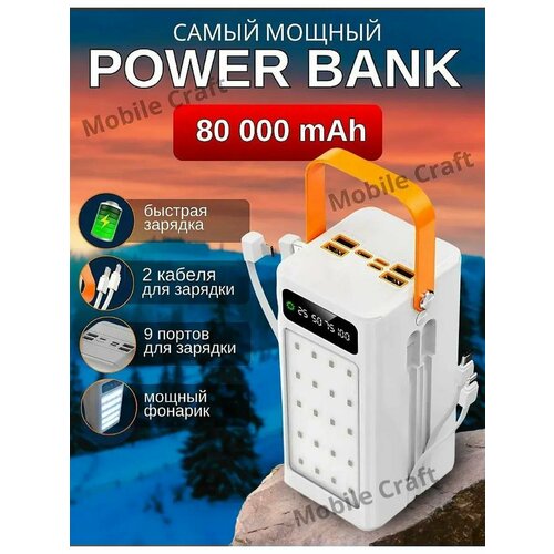 Повербанк с быстрой зарядкой 80000mAh Powerbank 3660₽