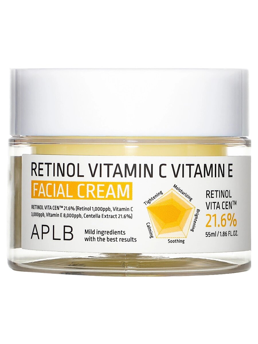 Укрепляющий крем с ретинолом и витаминами APLB Retinol Vitamin C Vitamin E Facial Cream 55 мл