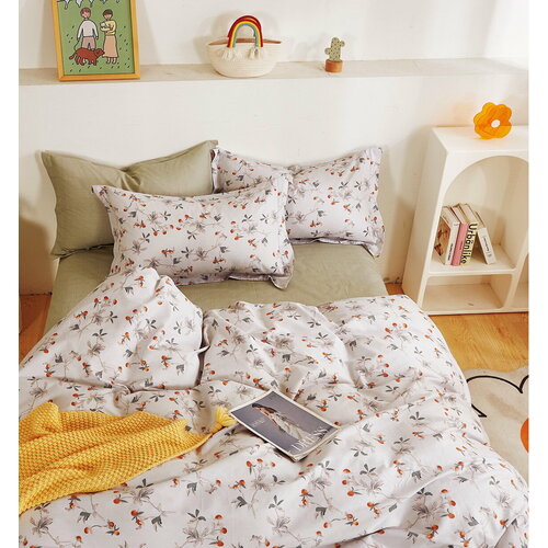 Постельное белье Розовые сны, евро размер, сатин, хлопок, с наволочками 70х70, СК-586-евро-70