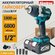 Kingtree Гайковерт аккумуляторный 21В 1800Нм - 1/2" Li-Ion 2x6Ач,...