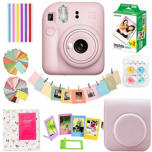 Fujifilm Instax Mini 12 фотоаппарат для девочек Blossom Pink 14520₽