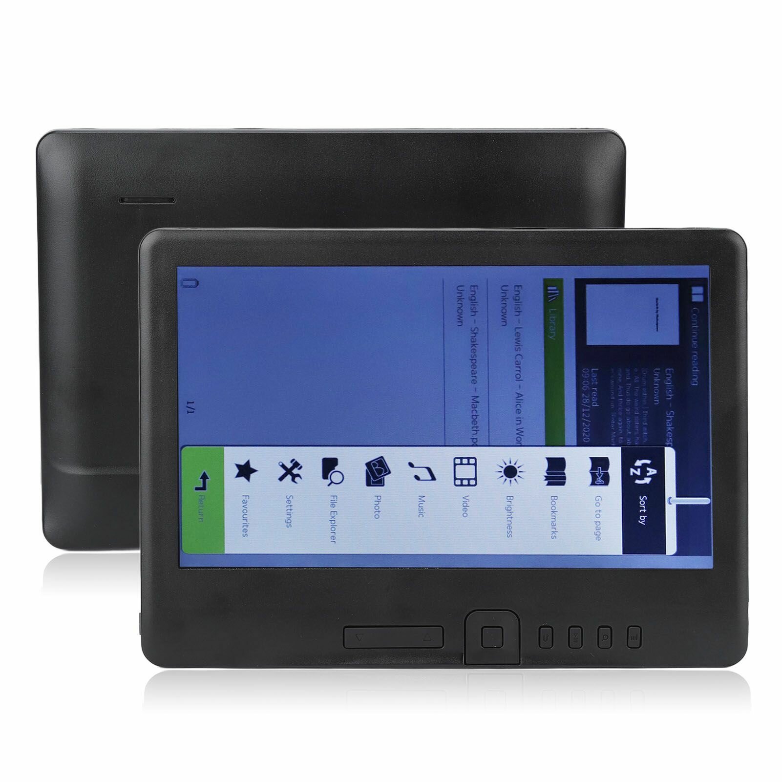 E Reader 7-дюймовый цветной TFT ЖК-дисплей с экраном 16:9 HD 800x480 380 МГц Черный защитный чехол Портативная электронная книга для EPUB PDF TXT 4 ГБ — фото 1