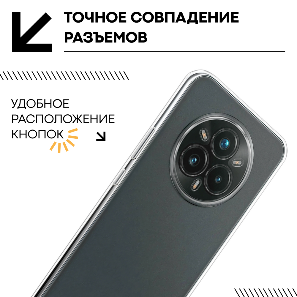 Силиконовый чехол на Realme 14 Pro / Реалме 14 Про прозрачный — фото 1