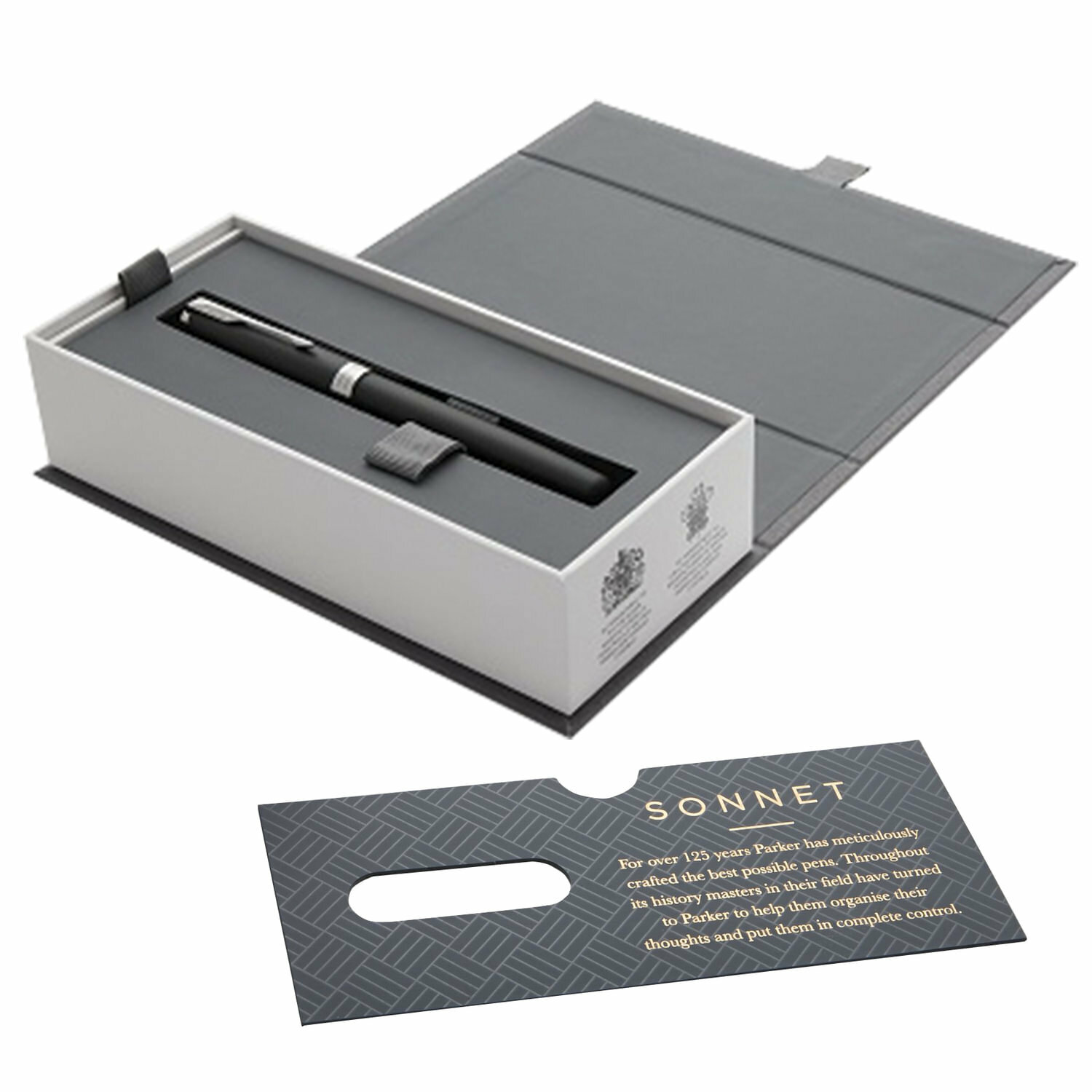 ручка перьевая Parker "Sonnet Core Matte Black CT", 0,8 мм, черная, корпус черный/хром - фото №19