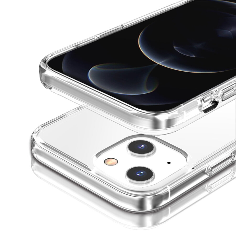 Чехол Clear Case пластиковый для iPhone 12/12 Pro 6.1", темно-прозрачный — фото 1