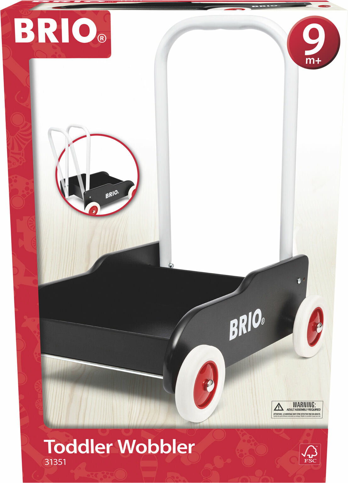 Коляска BRIO 31351, для ходьбы, 4 колеса, от 9 мес. до 4 лет