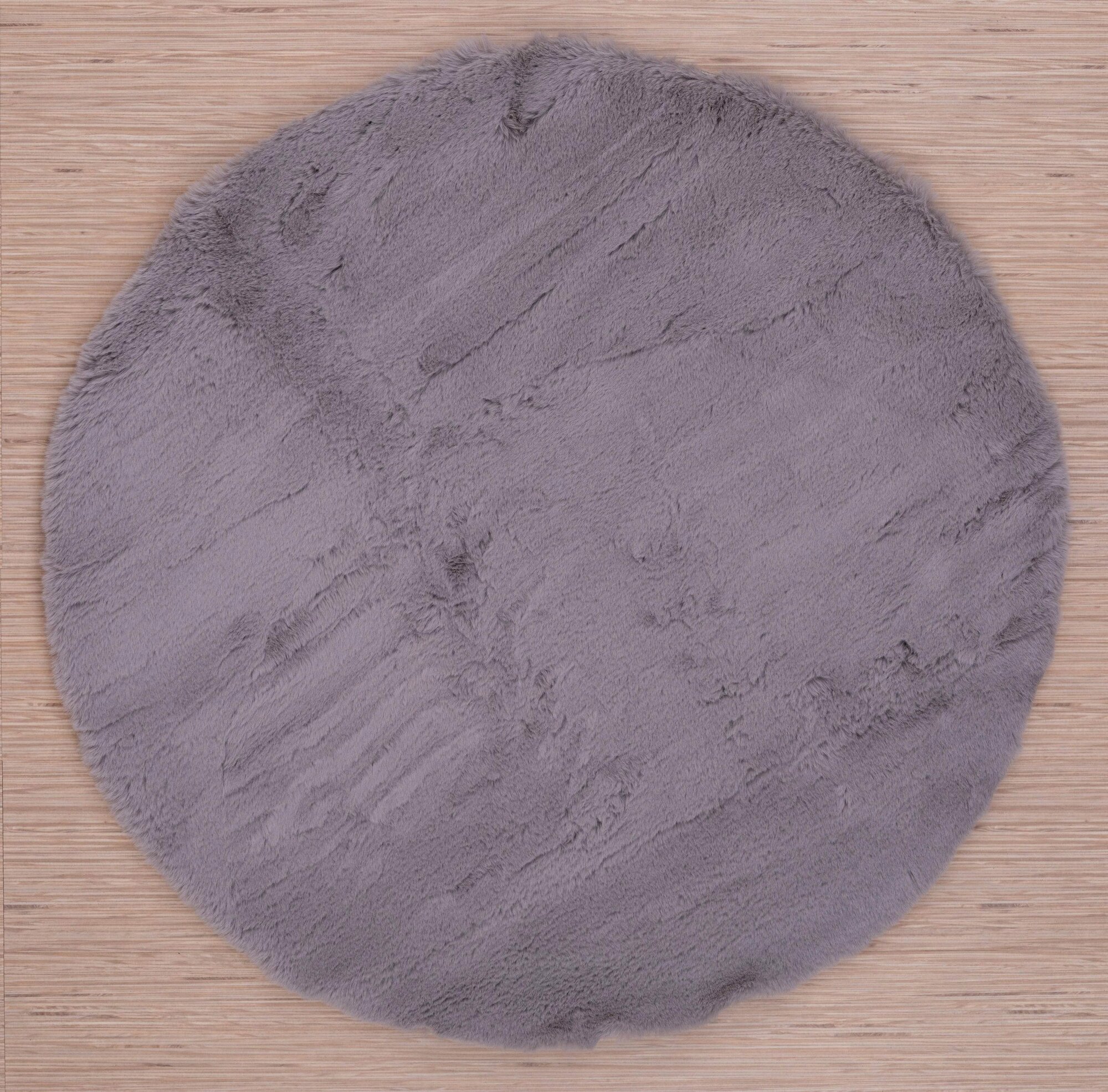 Raschel carpet Ковер турецкий Krolik круг 1000A T9082_GREY 1.2x1.2м