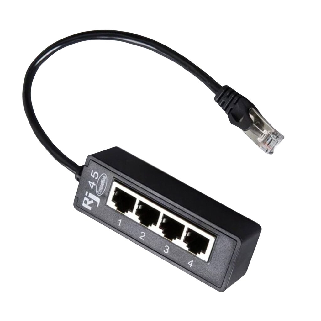 4-портовый сетевой адаптер-разветвитель RJ45 для подключения нескольких устройств