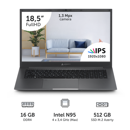 Ноутбук RB-1799 185 N95 4x17GHz 16Gb 512Gb 34976₽