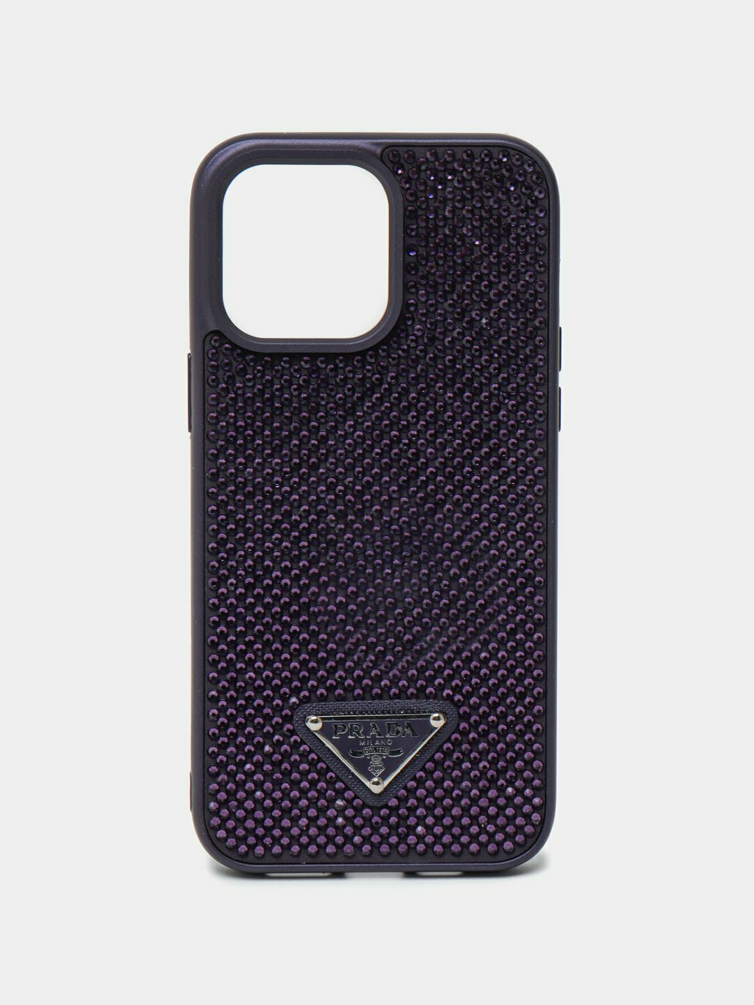 Силикон чехол Prada с блестящим камнем, для iPhone 16 Про Макс