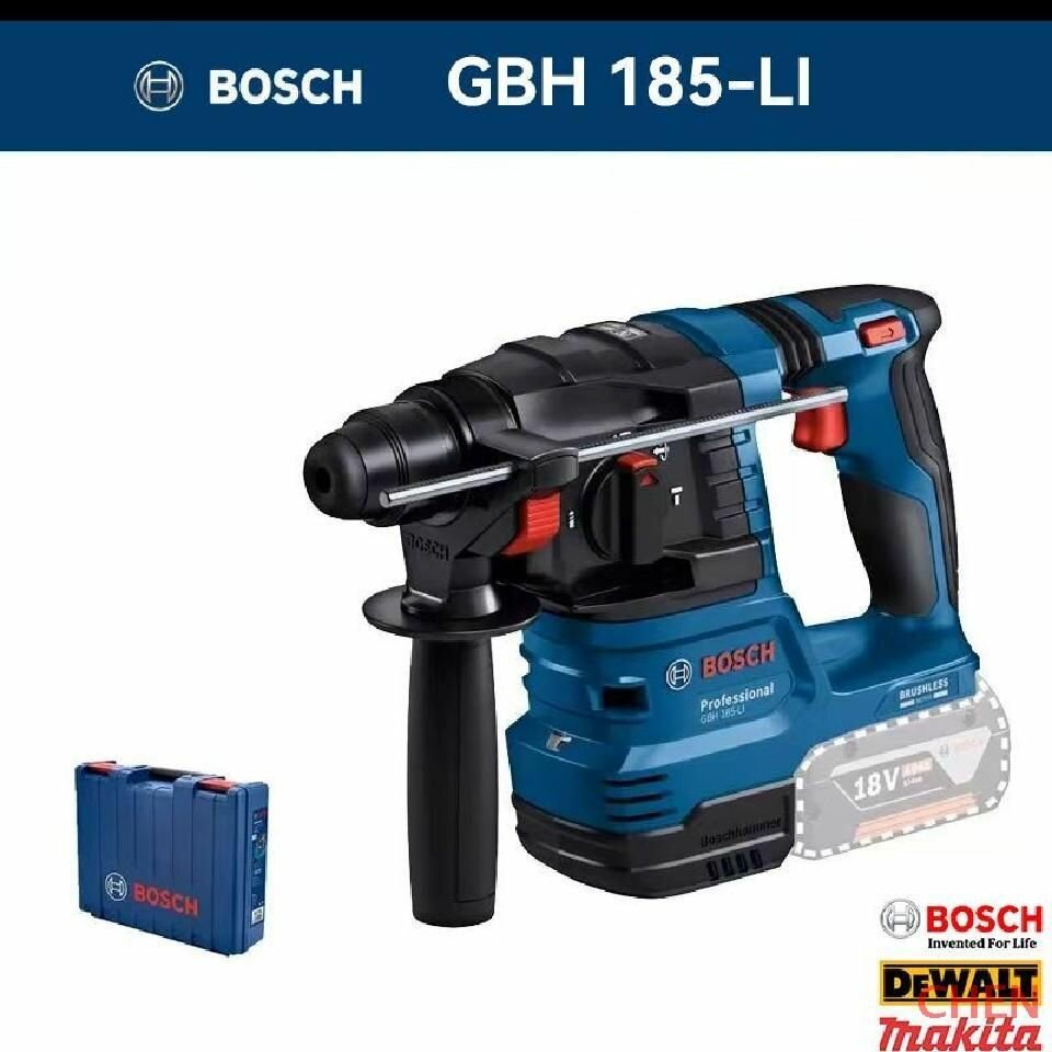 Аккумуляторный перфоратор Bosch GBH185-LI 18 В с защитой от вибрации и светодиодной подсветкой для комфортной работы