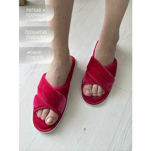 фото Тапочки tapmoda, размер 37, малиновый
