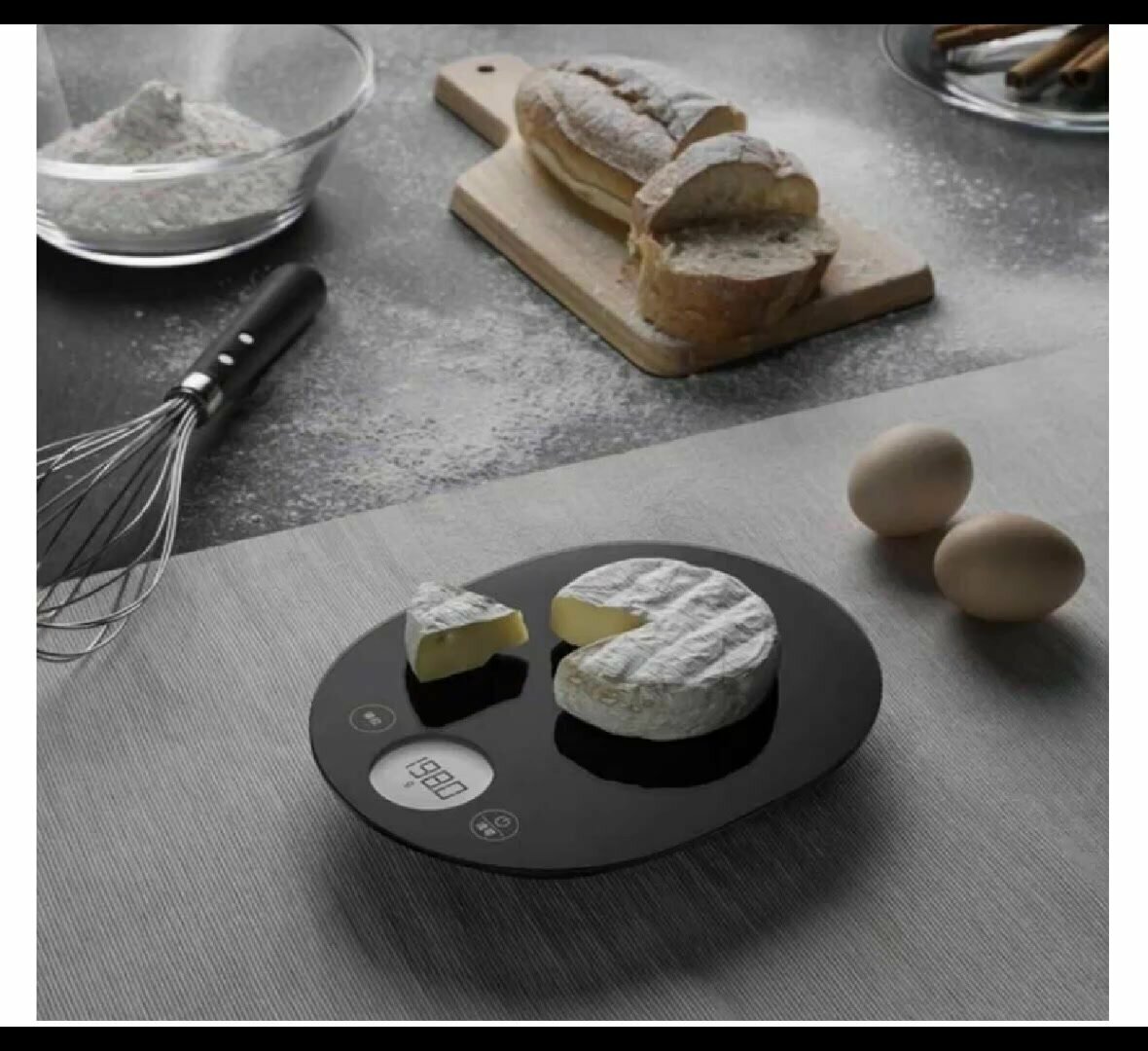 Картинки Высокоточные электронные кухонные весы Xiaomi Mijia, до 3 кг, диапазон 0,1 г, черные/ KGJ001T