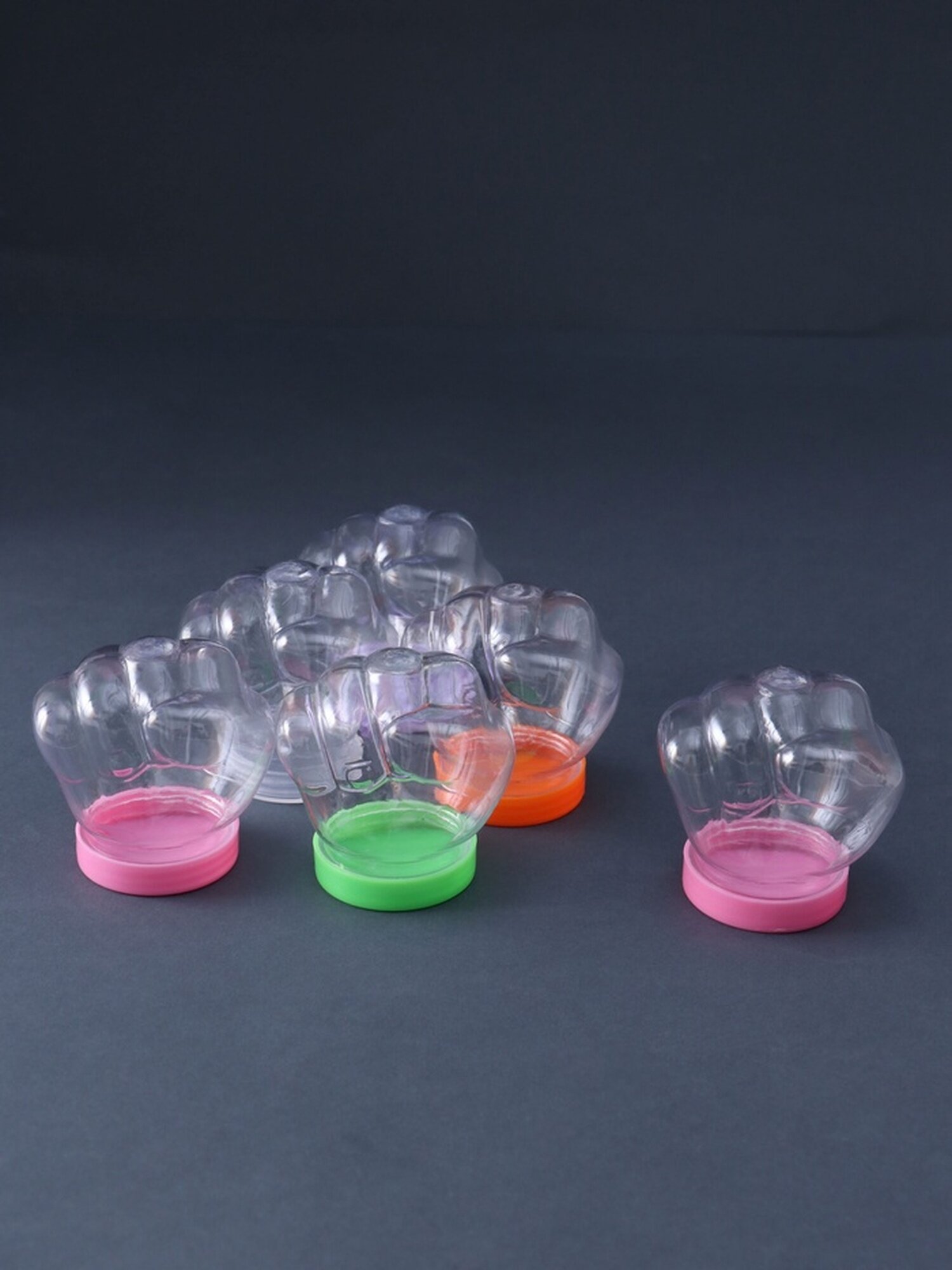 Баночка для скрапбукинга пластик "Кулак" 50 мл набор 6 шт 55х47х55 см