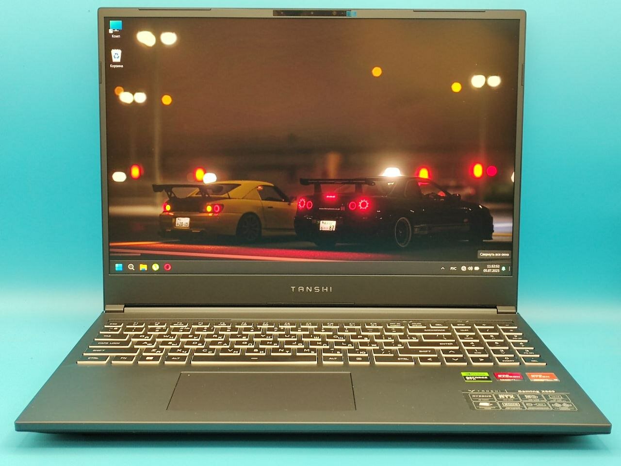 Игровой ноутбук TANSHI, Ryzen 9, RTX 4070, 32GB, SSD, 1TB, 2k-экран