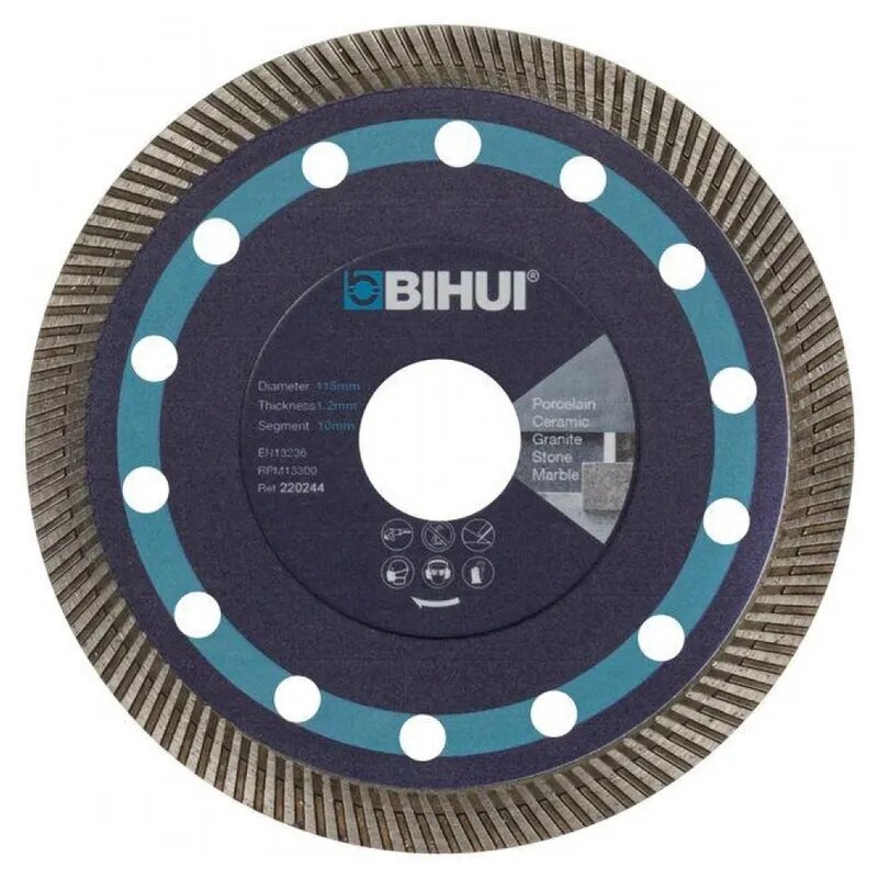 Диск алмазный BIHUI "SUPER THIN TURBO" 125мм DCBN5 — фото 1