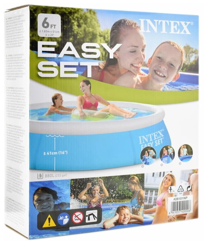 INTEX Надувной бассейн 28101 Intex Easy Set 183*51 см 28101