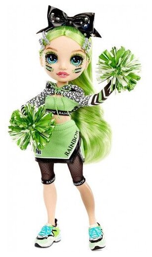 Кукла Rainbow High Cheerleader Squad Jade Hunter, 28 см, 572060 зеленый