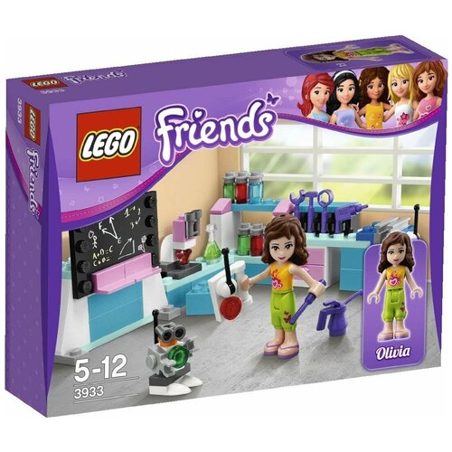 конструктор 41443 электромобиль оливии lego friends 6 183 детали LEGO Friends 3933 Лаборатория Оливии, 81 дет.