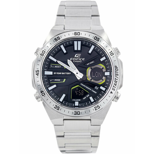 Наручные часы CASIO Edifice EFV-C110D-1A3VEF, черный, серебряный наручные часы casio edifice efv c110d 2avef серебряный черный